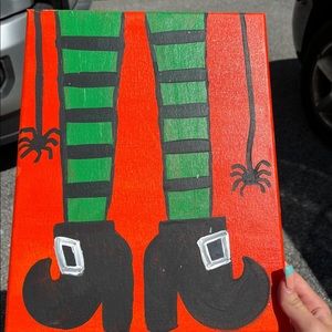 witch feet painting, canvas